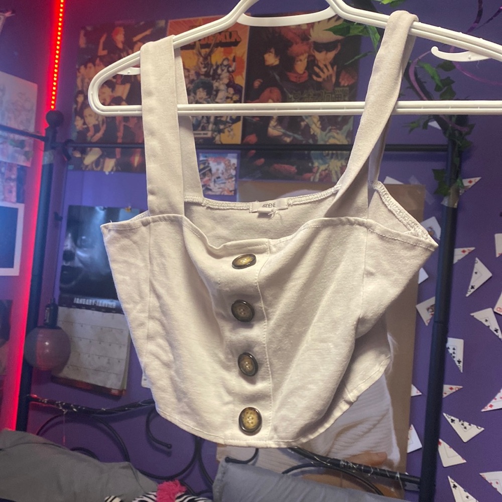 button up crop top